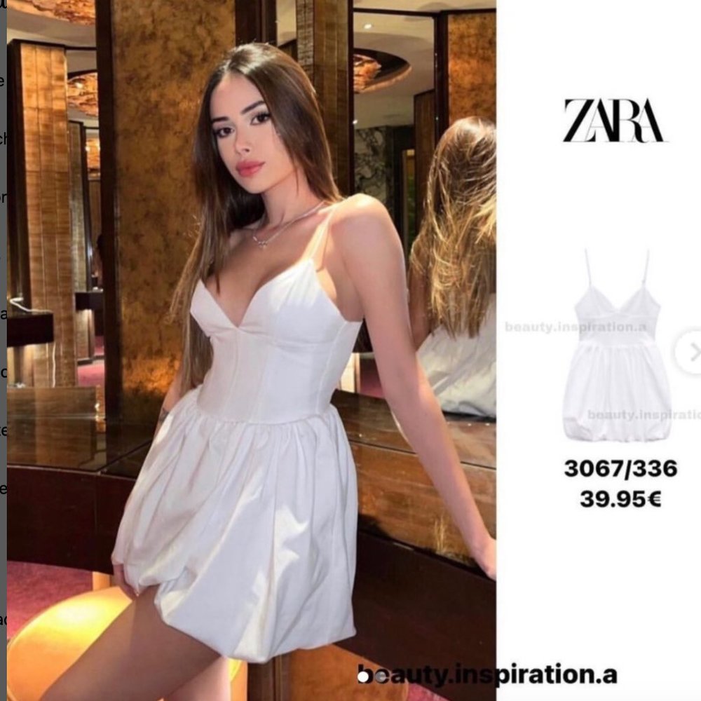 ZARA WHITE BONING CORSET BUBBLE HEM POPLIN ROMPER DRESSS $69.90_2